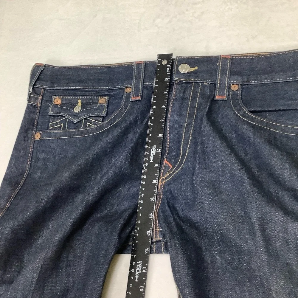 True Religion Men’s Ricky Straight Leg Jeans Size 40 x 32 Dark Wash Blue